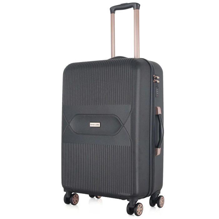 Чемодан Semi Line 24" (M) Black (T5787-2)  