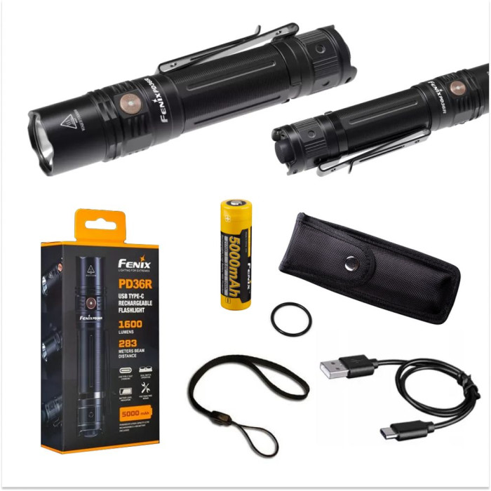 Карманный фонарь Fenix PD36R, 1600 люмен  