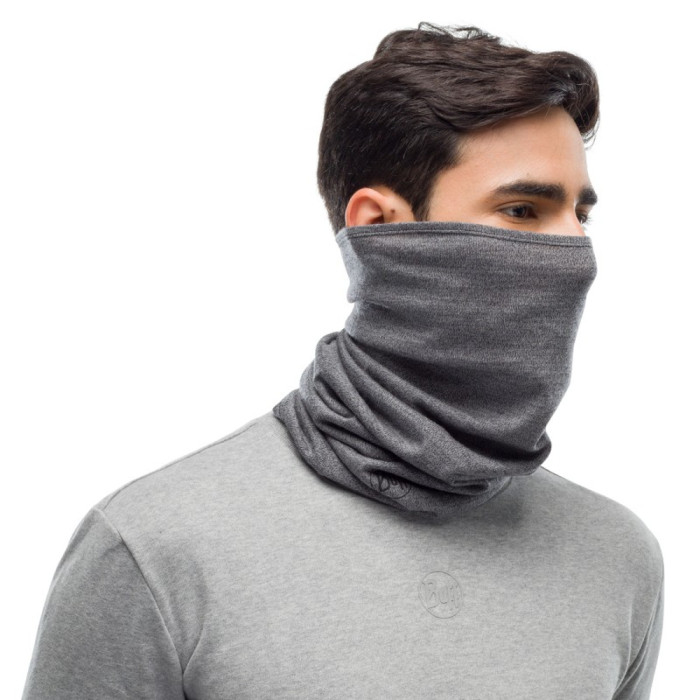 Шарф-труба Buff MIDWEIGHT MERINO WOOL light grey melange  