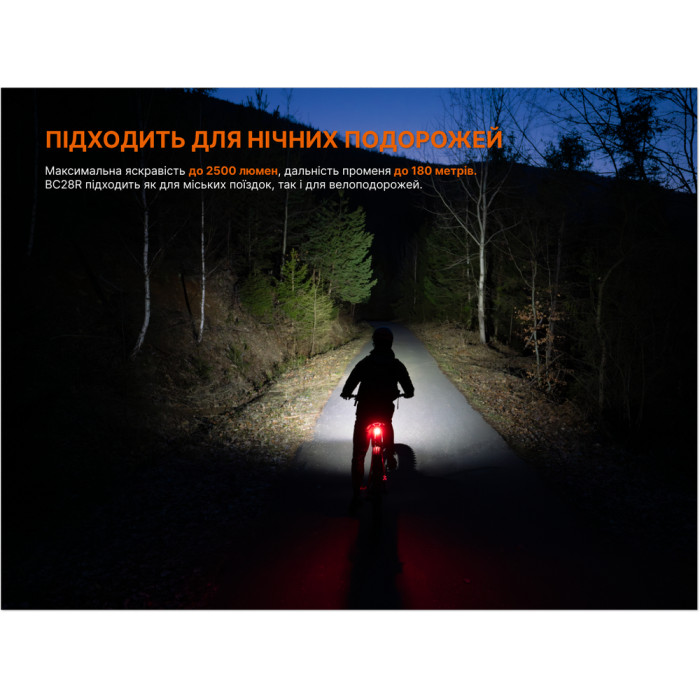 Комплект велофар (передняя+задняя) Fenix ​​BC28R  