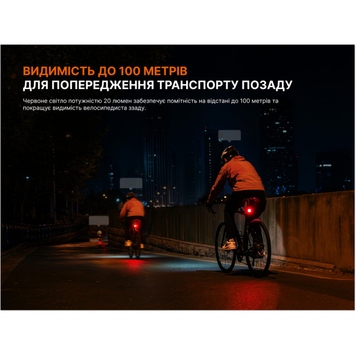 Комплект велофар (передняя+задняя) Fenix ​​BC28R  