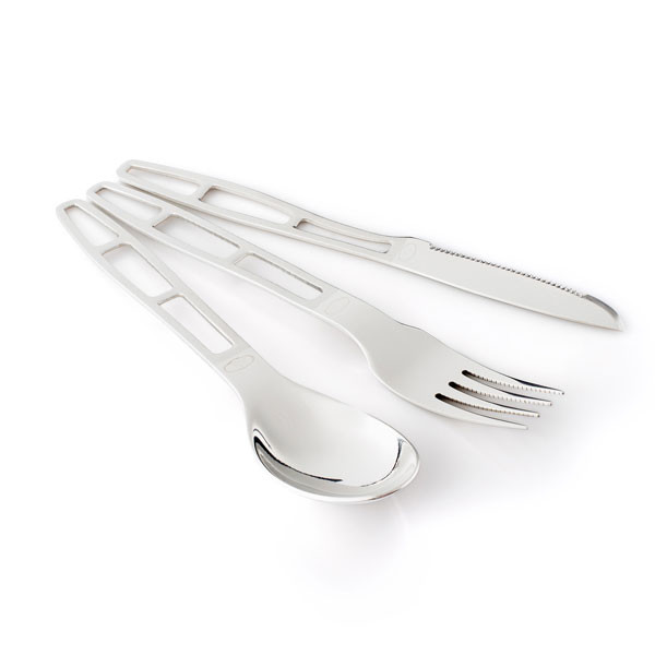 Комплект нож вилка ложка GSI Outdoors Glacier Stainless 3 Pc. Cutlery 