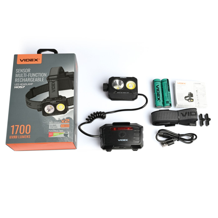 Налобный светодиодный фонарик VIDEX VLF-H057 1700Lm 5000K  