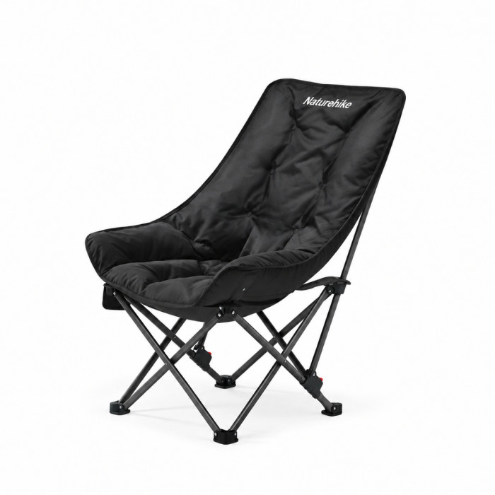 Кресло туристическое складное с высокой спинкой Naturehike CNK2450JJ020, черный