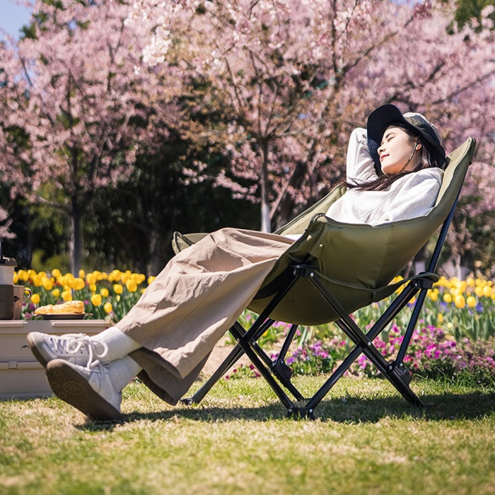 Кресло туристическое складное с высокой спинкой Naturehike CNK2450JJ020, черный  