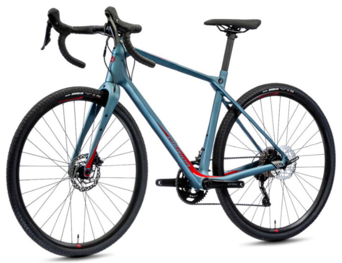 Велосипед Merida 2021 silex 4000 s(47) matt steel blue(glossy red)  