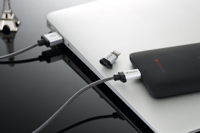Кабель Verbatim Micro USB + Apple Lightning 120cm  