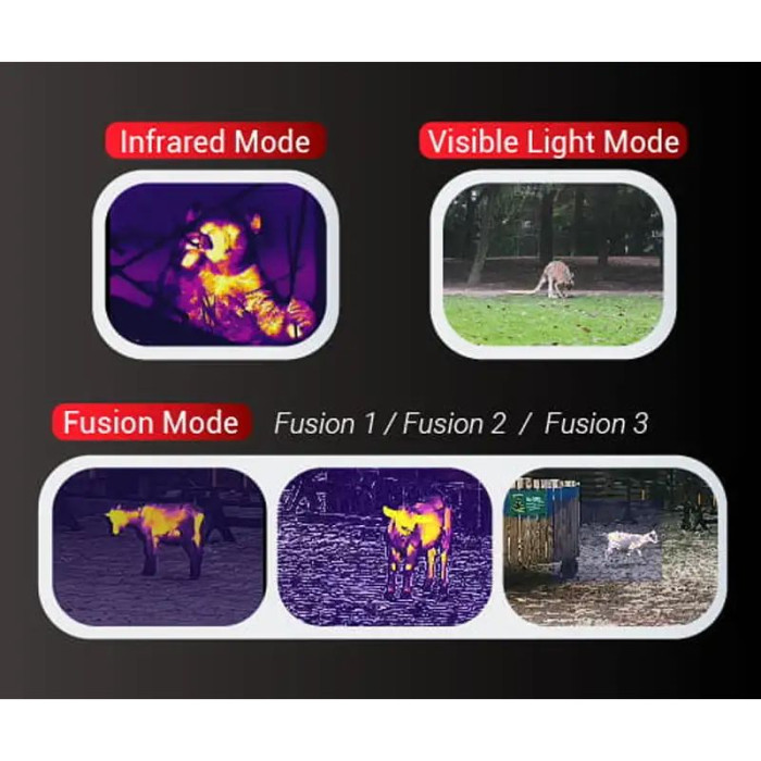 Монокуляр тепловизионный/цифровой GUIDE TL450 3,2-12,8x50 400х300@12μm с дальномером  