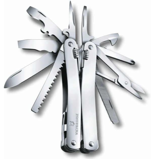 Многофункциональный инструмент Victrorinox Swiss Tool Spirit, X Plus, 105 mm, Leather Pouch  