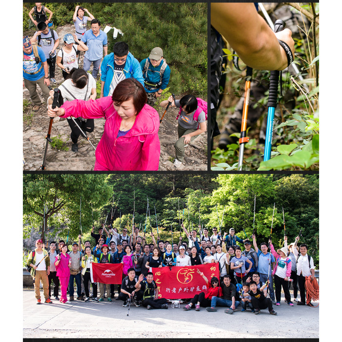 Трекинговая палка 3-сек. Naturehike Women 6061 AL NH17D001-Z, 57-120 см, алюминий, золотистая  