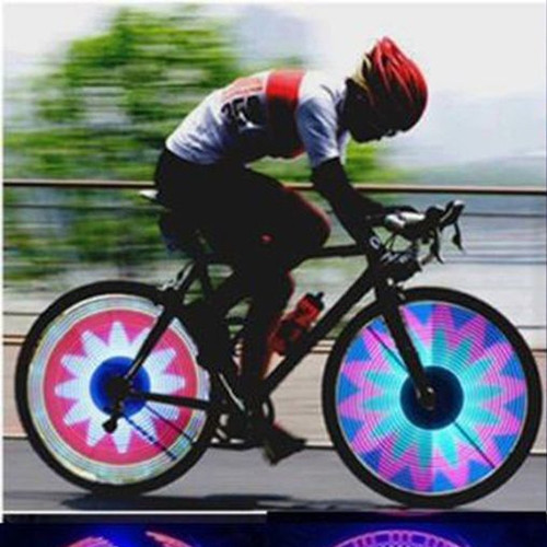 Фонарик на спицы велосипеда Police A77-64RGB программируемый  