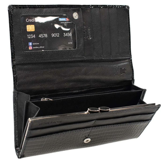 Кошелек женский кожаный Semi Line RFID Black (P8228-0)  