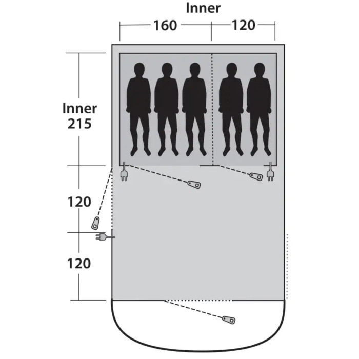 Палатка Outwell Lawndale 500 Grey (111163)  