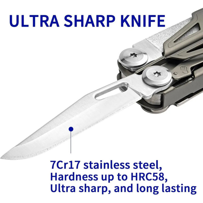 Мультитул Rocktol 19-в-1 с титановым покрытием и нейлоновым чехлом в подарочной коробке  