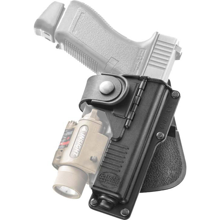 Кобура Fobus для Glock-19/23 с подствольным фонарем с креплением на ремень (RBT19G BH)  