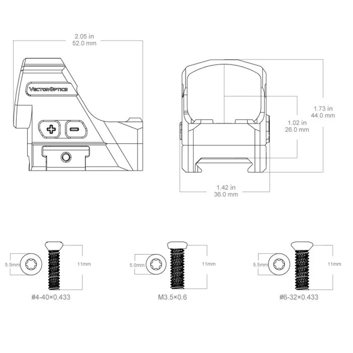 Прицел коллиматорный Vector Optics Frenzy-X 1x24x29 MRS GenII 6 MOA  