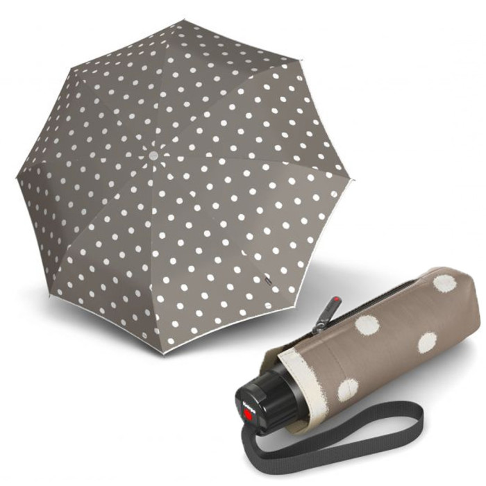 Зонт Knirps T.010 Dot Art Taupe Мех/Складной/8спиц /D95x18см  