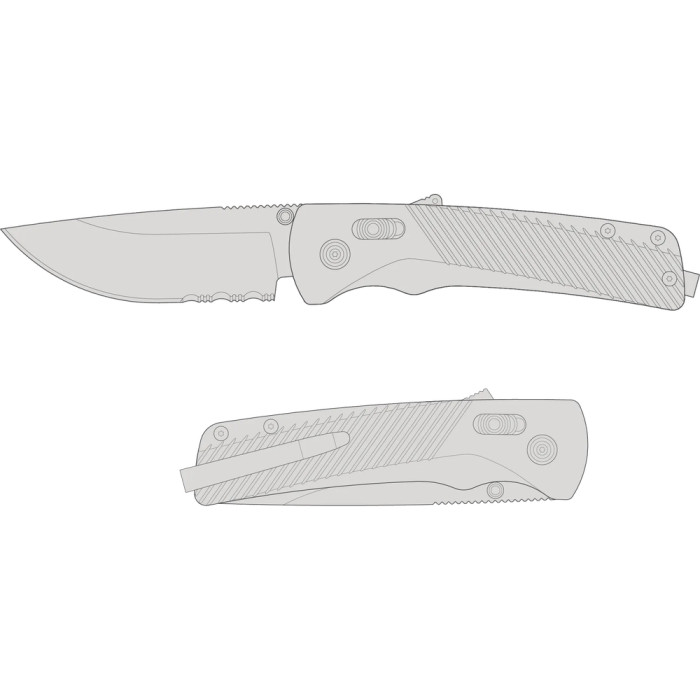 Нож SOG Flash AT, Urban Grey, Partially Serrate (SOG 11-18-06-41)  