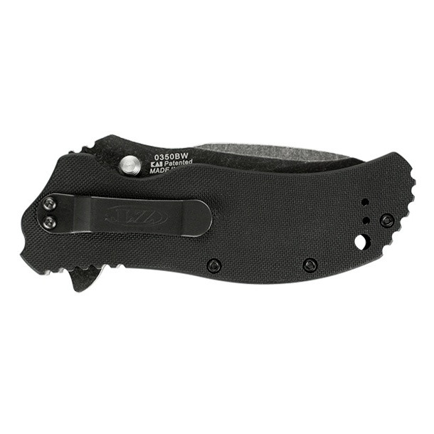 Нож Zero Tolerance folder g-10 black/blackwash, 0350BW  