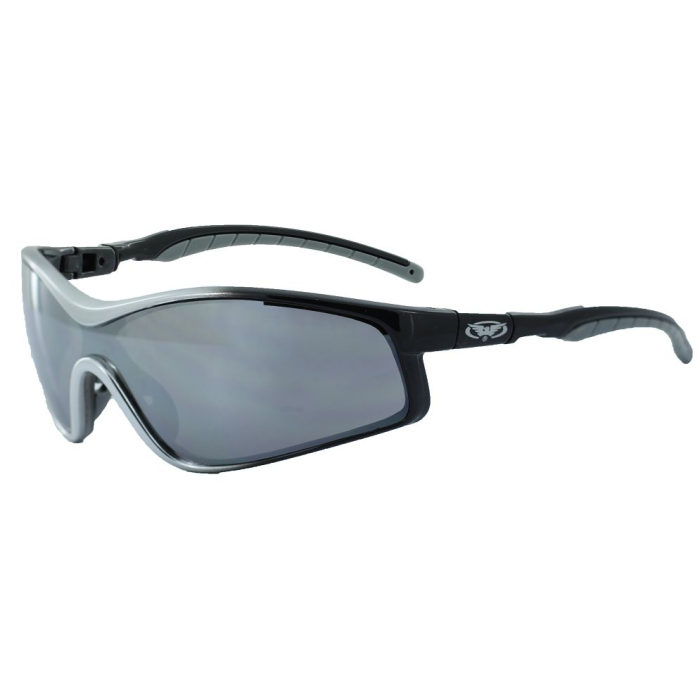 Очки Global Vision Home Run (silver mirror) зеркальные черные  