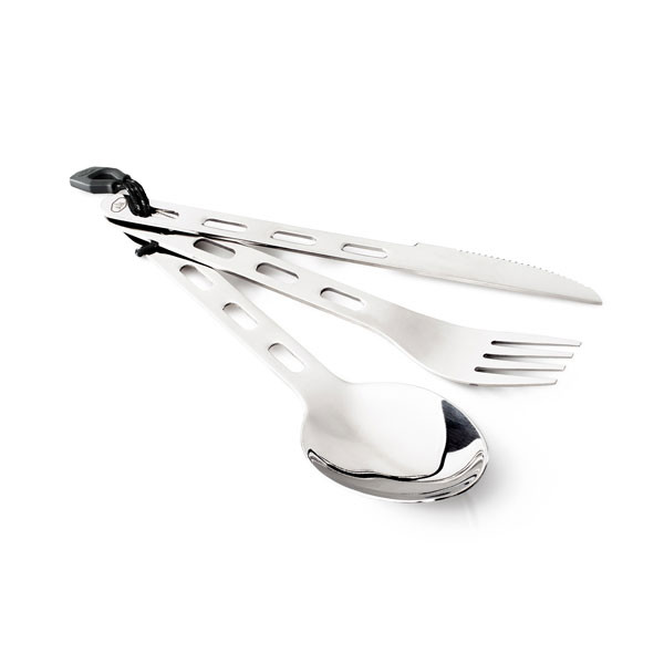 Комплект нож вилка ложка GSI Outdoors Glacier Stainless 3 Pc. Ring 