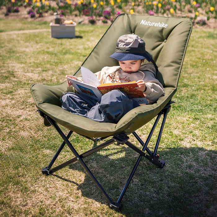 Кресло туристическое складное с высокой спинкой Naturehike CNK2450JJ020, зеленый  