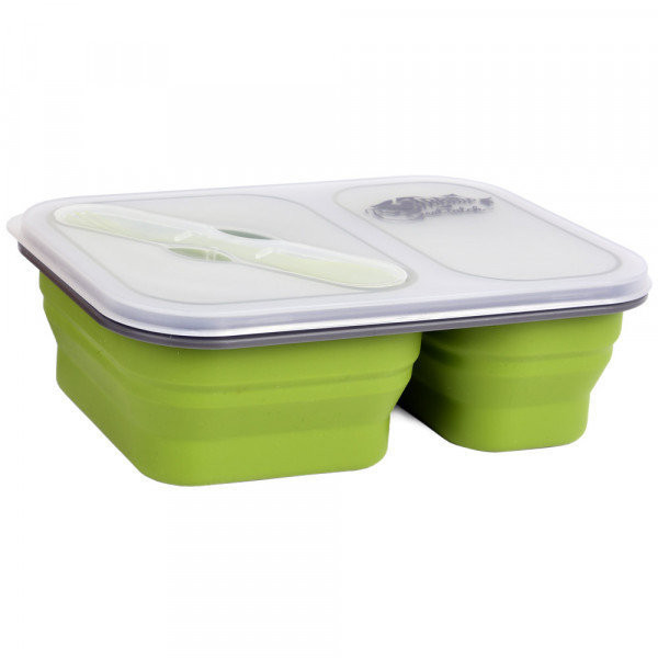 Контейнер 2 отсека силиконовый Tramp TRC-090-olive  