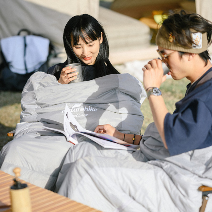 Спальный мешок с подушкой Naturehike NH22MSD01, серый  