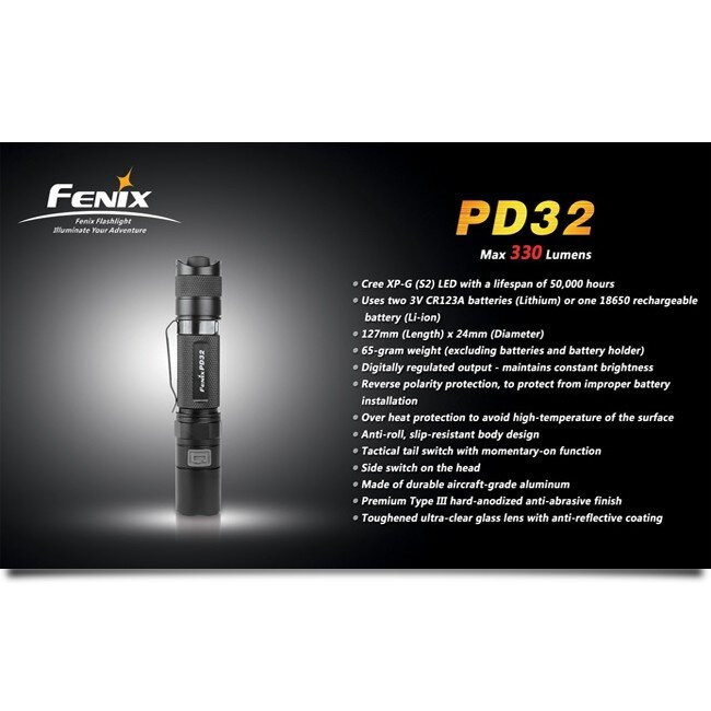 Карманный фонарь Fenix PD32 , XP-G LED S2, 740 люмен (PD32S2)  