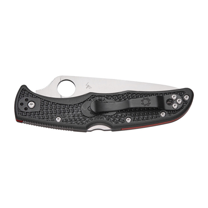 Нож Spyderco Endura 4, Thin Red Line, полусеррейтор  