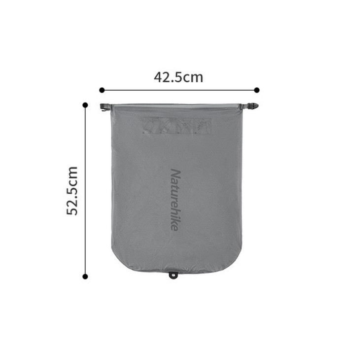 Матрас надувной сверхлегкий Naturehike CNH22DZ018, овальный, с мешком для надувания, 183 см, серый  