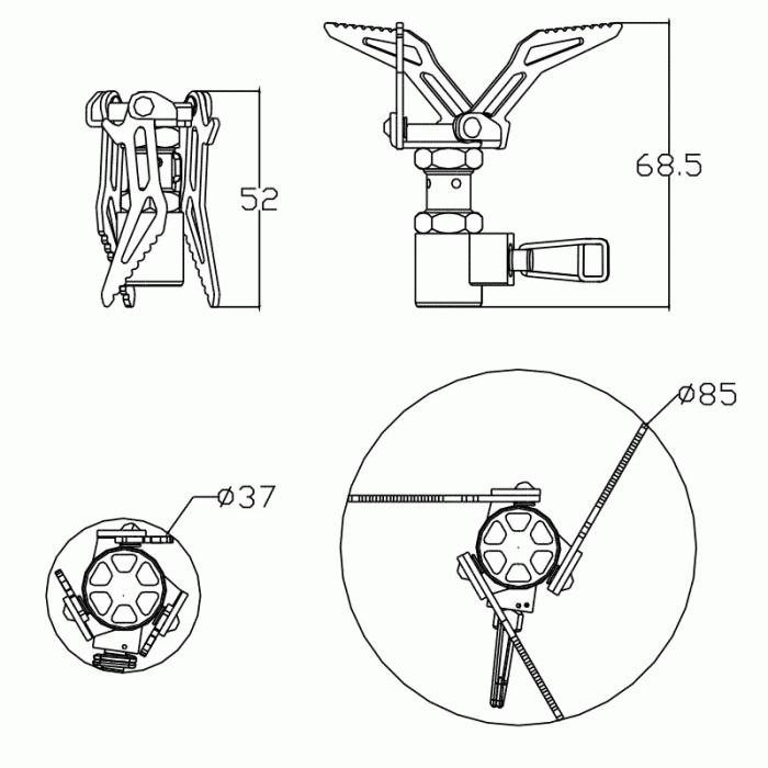 Горелка Fire-Maple FMS 300Т титановая портативная  