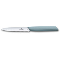 Кухонный нож Swiss Modern Paring  10см волн. с голуб.ручкой