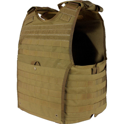 Жилет тактический Condor EXO PLATE CARRIER GEN II с карманами под боковые пластины койот  L