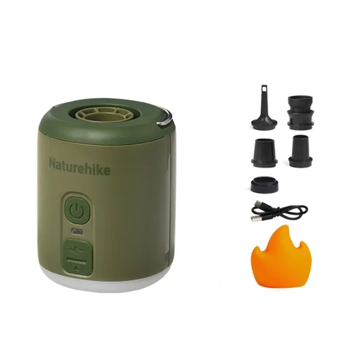 Мини насос - ночник - вентилятор Naturehike CNK2300DQ022, темно-зеленый  