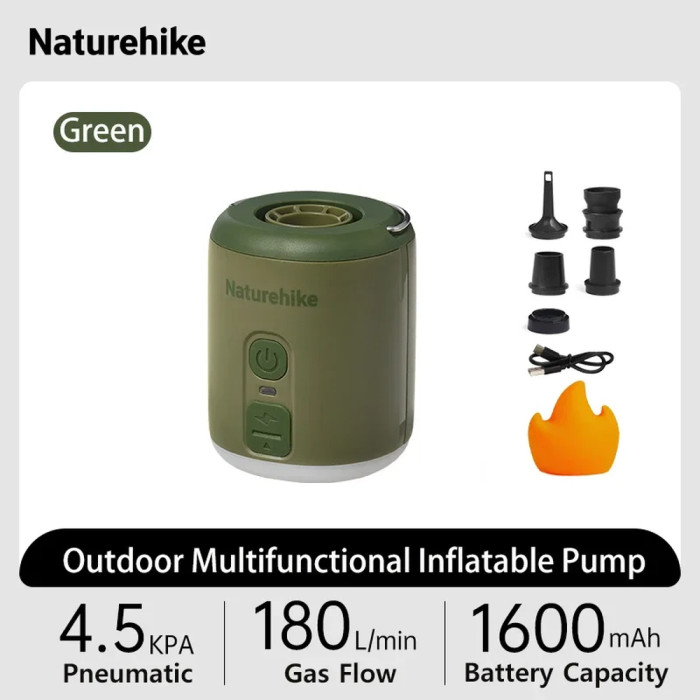 Мини насос - ночник - вентилятор Naturehike CNK2300DQ022, темно-зеленый  