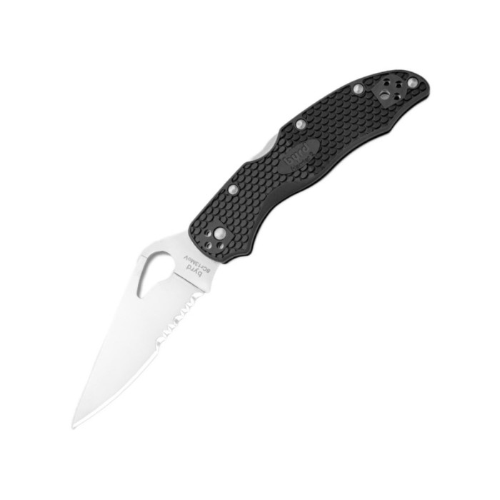 Нож Spyderco Byrd Harrier 2 FRN полусеррейтор (BY01PSBK2) 