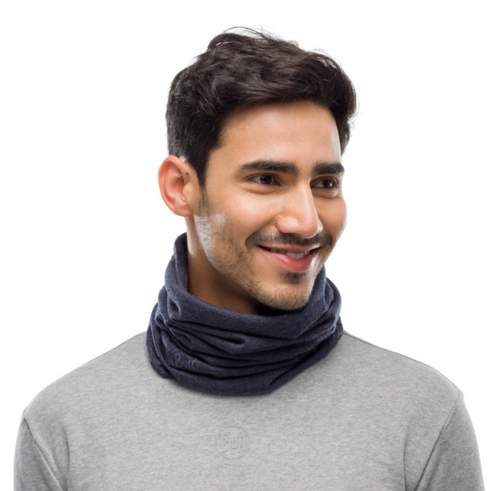 Шарф-труба Buff MIDWEIGHT MERINO WOOL night blue melange  