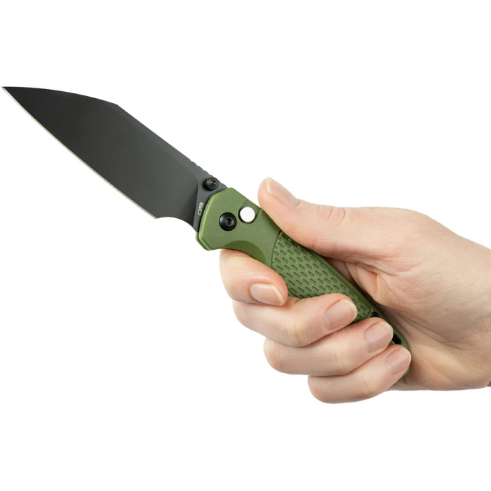 Нож CJRB Pyrite-Light Black Blade, AR-RPM9, FRN green  