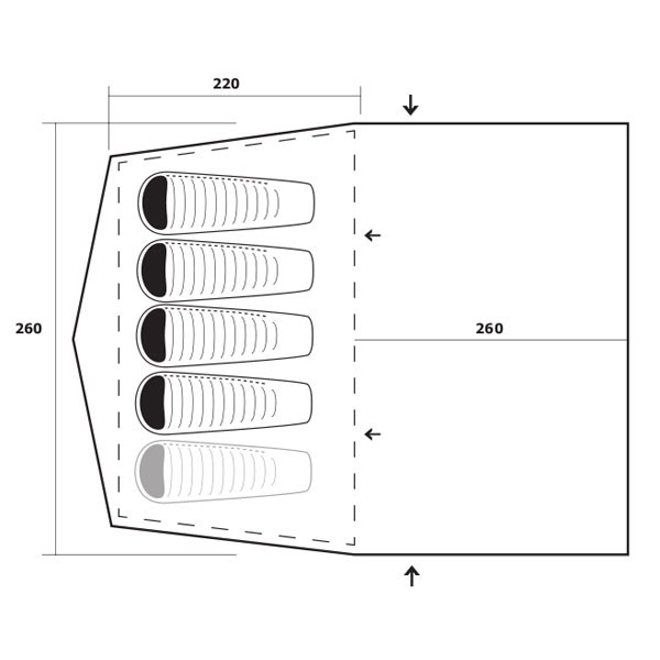 Палатка Trimm Arizona II -4, синяя  