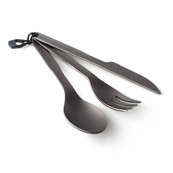 Комплект нож вилка ложка GSI Outdoors Halulite 3Pc. Ring Cutlery 