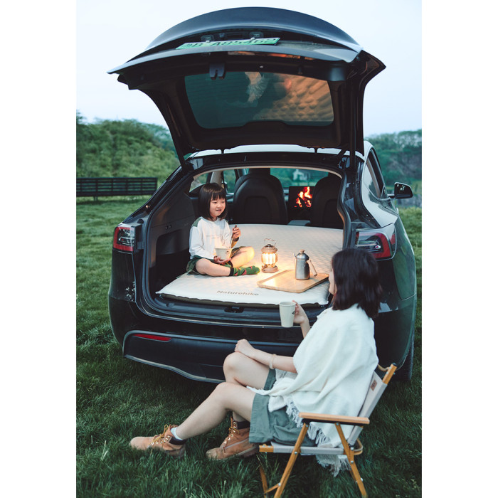 Матрац самонадувающийся автомобильный двойной Naturehike CNK2450WS010, светлый хаки  