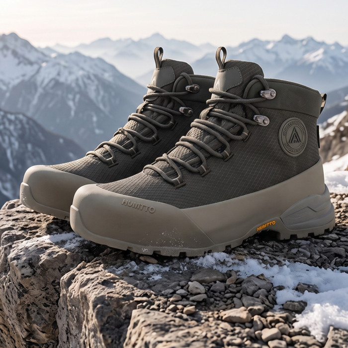 Ботинки мужские треккинговые Humtto Camo 260317A-3 амортизирующие зеленые (милитари) 43  