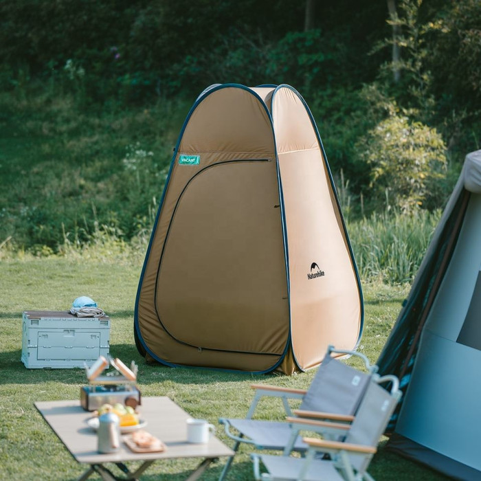 Душевая палатка раскладная Naturehike NH17Z002-P, коричневая (6927595776100)  