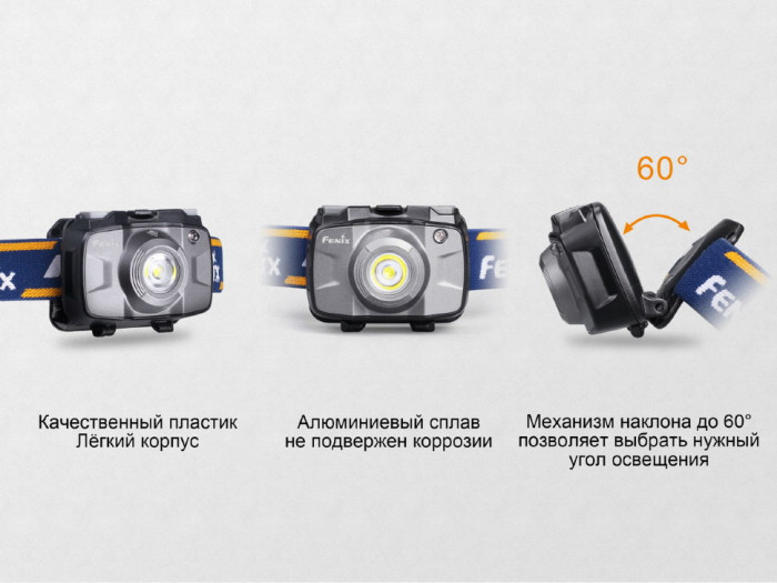Налобный фонарь Fenix HL30 (2018) Cree XP-G3 (серый)  
