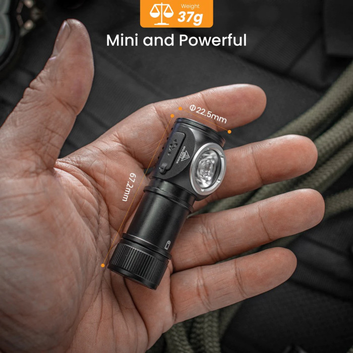 Фонарь налобный Sofirn HS10 Mini 4000K, черный  