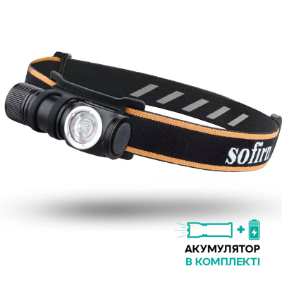 Фонарь налобный Sofirn HS10 Mini 4000K с аккумулятором, черный