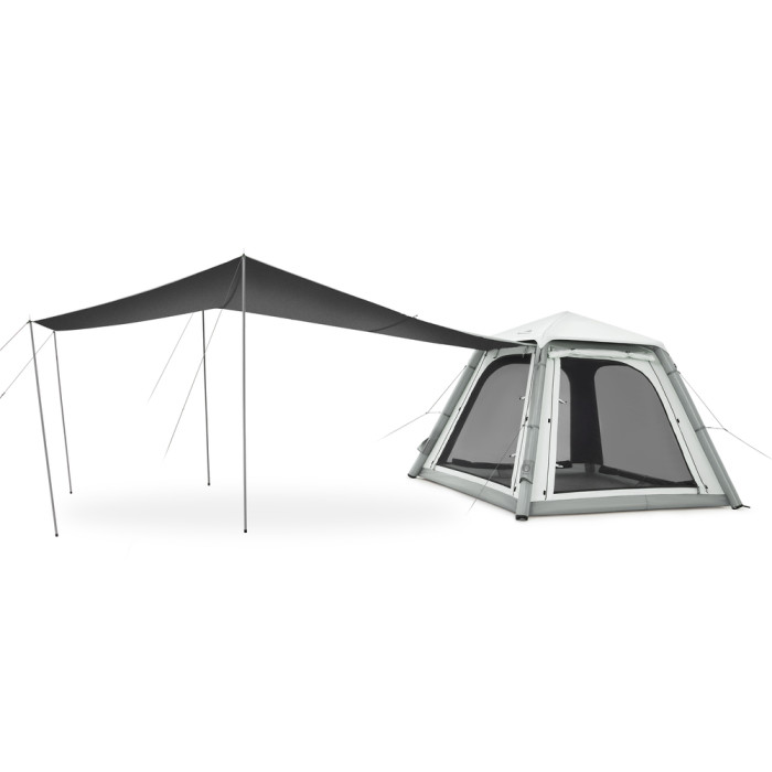 Палатка четырехместная автоматическая надувная с тентом Naturehike Ango CNK2550WS017, серая  