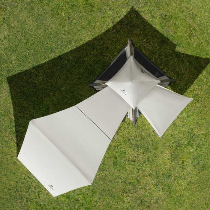 Палатка четырехместная автоматическая надувная с тентом Naturehike Ango CNK2550WS017, серая  