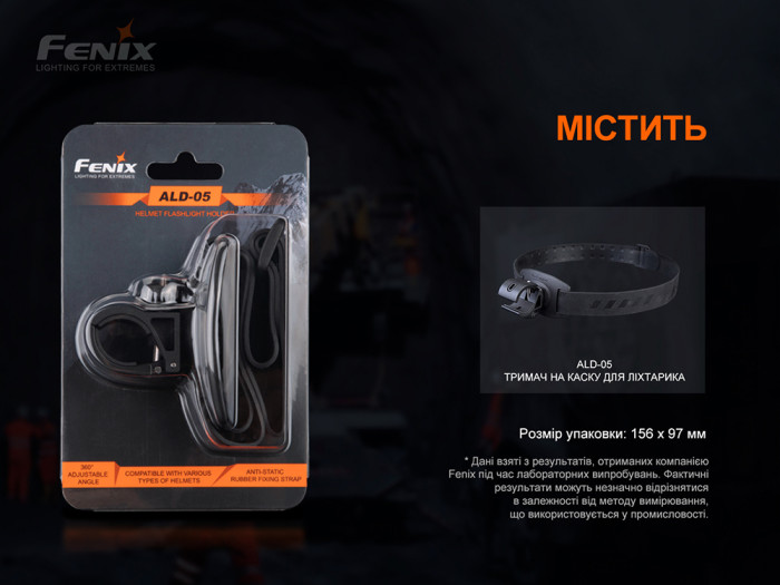 Универсальный крепеж на шлем с повязкой Fenix ALD-05  